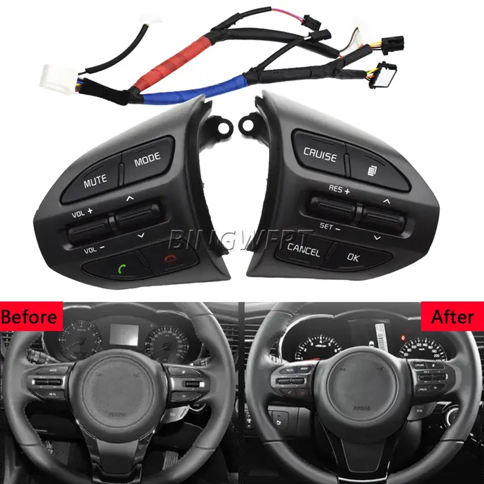Lèvent de commande au volant pour KIA K5 2014 2015, interrupteur de régulateur de vitesse téléphoniq