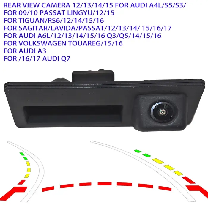 Caméra de recul CCD HD pour poignée de coffre de voiture, Audi A4 A5 S5 Q3 Q5, VW Golf Passat Tiguan