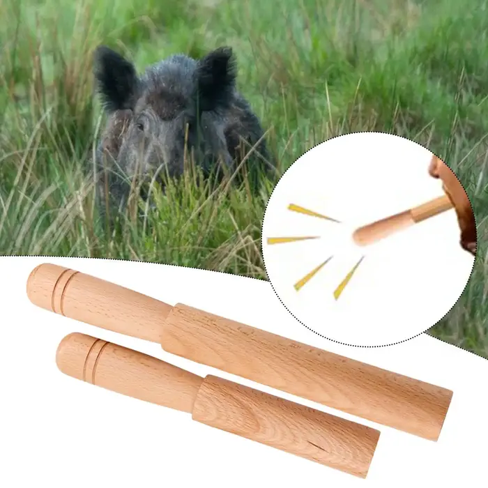 Sifflet appel sanglier bois portable - Flûte chasse facile à utiliser pour observation faune