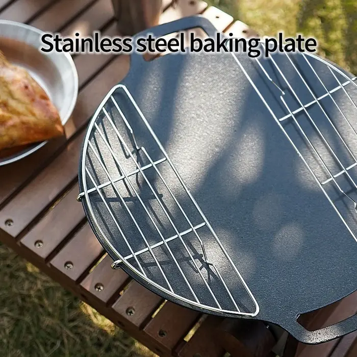 Filet de Barbecue en plein air, support à vapeur en acier inoxydable, poêle à frire pour Camping, Dr