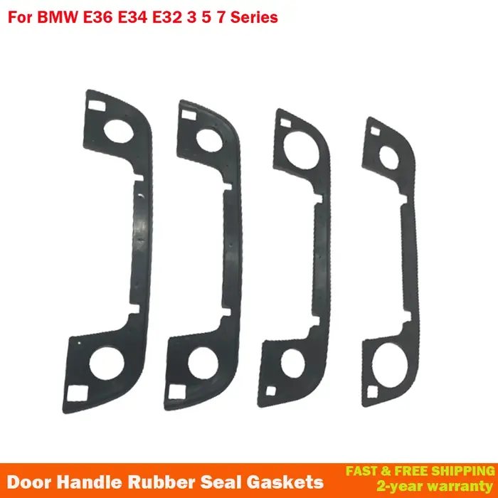 Ensemble extérieur de voiture x4, poignée de porte, joints d'étanchéité en caoutchouc pour BMW série