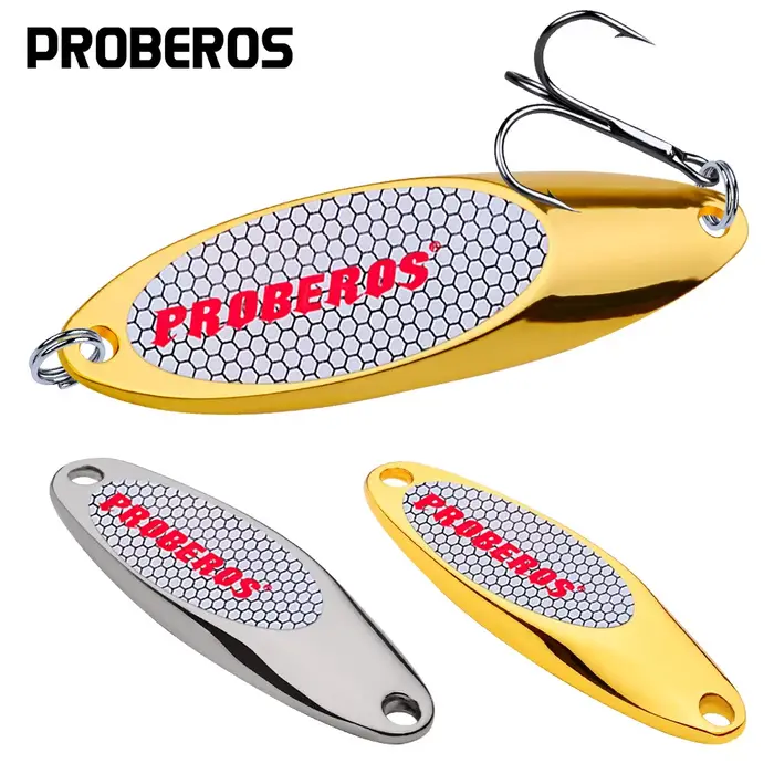 PRO BEROS – leurre Spinner en métal rigide avec cuillère, appât artificiel idéal pour la pêche à la 