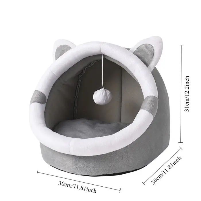 Nouvelle maison pour chat, lit pour chat semi-fermé, maison pour chien, maison pour chat pour l'hive