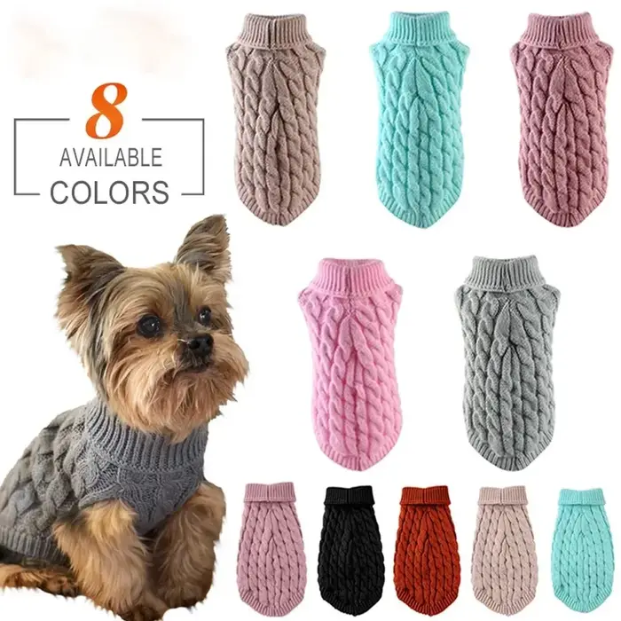 Pull à col roulé en fibre pour chiens de petite et moyenne taille conception moderne pour le confort et le style hiver automne à offrir pour animaux de compagnie