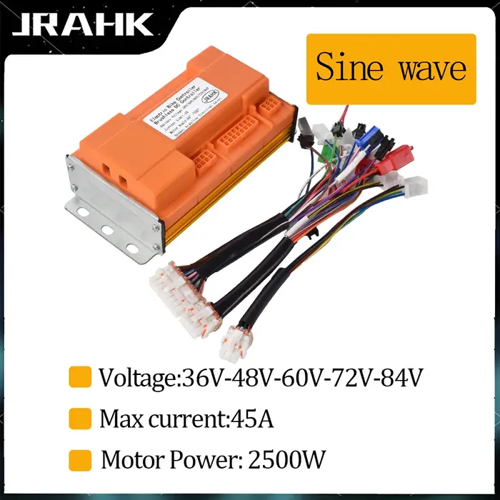 JRAIan-Contrôleur DC sans balais pour vélo électrique, contrôleur à onde sinusoïdale, accessoires po