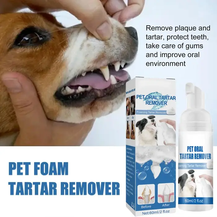 Détartreur buccal pour chiens, solution naturelle de soins dentaires, mousse pour contrôler les plaq