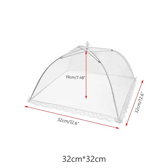 Couvertures alimentaires maille pliable cuisine Anti mouche moustique tente dôme filet parapluie piq