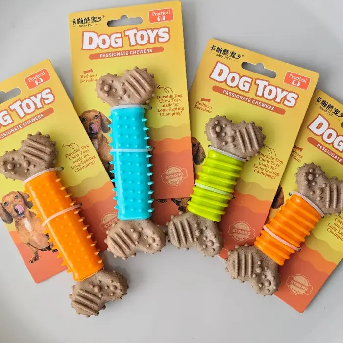 Jouet à mâcher en bois et plastique pour chiens grandes petites et moyennes occasions spéciales jeux partage plaisir