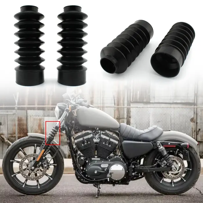 Couvre-fourche de moto en caoutchouc 39mm, 2 pièces, guêtres Gators, bottes longues pour Harley Davi