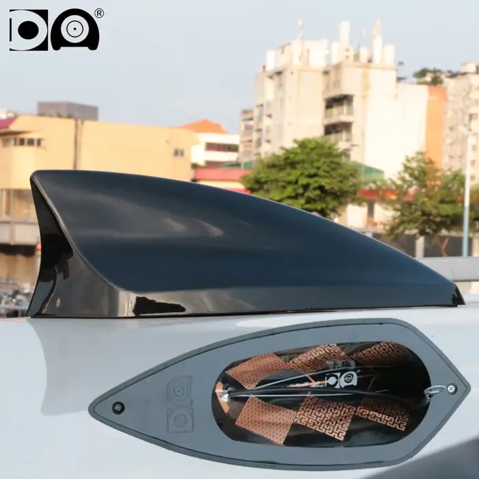 Antenne voiture aileron requin universel 5D - Récepteur radio FM AM peinture piano - Signal renforcé Opel
