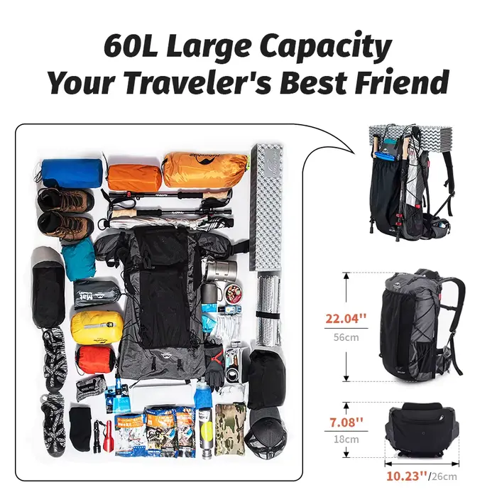 Naturehike – sac à dos 40l pour hommes, pour voyage, escalade, pêche, Trekking, Camping, randonnée, 