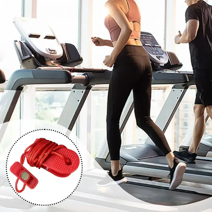 Clé de sécurité pour tapis roulant, avec corde adaptée à la plupart des tapis roulants, interrupteur