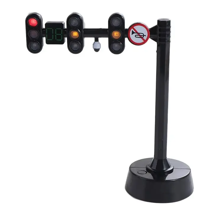 Jouet de signalisation de sécurité, signes lumineux, Mini modèle d'arrêt, accessoires de jouets, blo