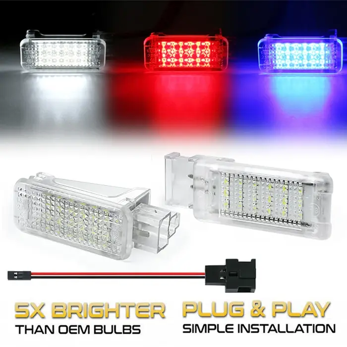 Lumière de plancher LED pour Audi, lampes de boîte de rangement à bagages, A4, B5, Dieux, B7, B8, A3