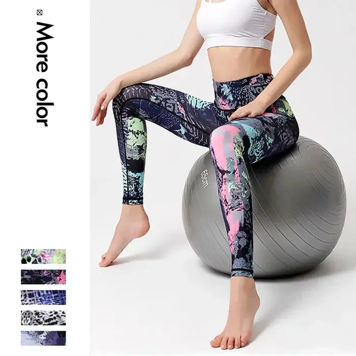Cloud Hide Flower-Leggings de fitness taille haute pour femme, pantalon de yoga, collants longs sexy