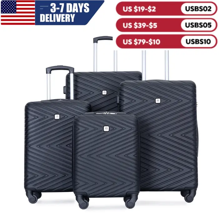 Travelhouse-Ensemble de bagages en ABS avec roues tournantes, valise à main, serrure TSA, 24 po, 28 