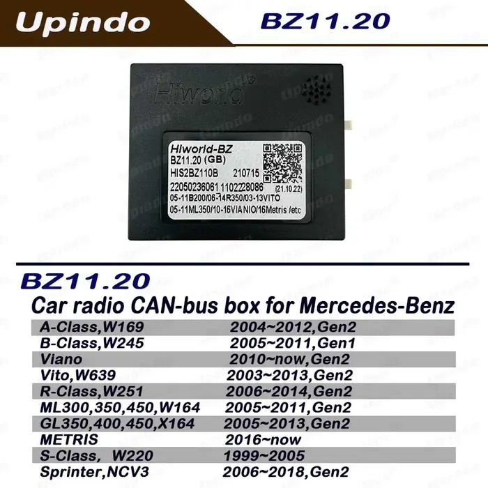 Adaptateur de décodeur de boîte de Bus CAN pour autoradio, pour Benz W169 W245 Viano W639 W251 ML300
