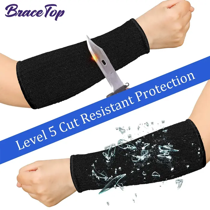 BraceTop Protecteurs de bras pour coupe de ecchymoses, protecteurs de manchons de bras résistants à 
