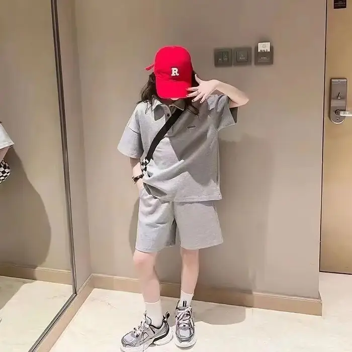 Ensemble T-shirt et pantalon à manches courtes pour filles, vêtements de sport décontractés, olympiq