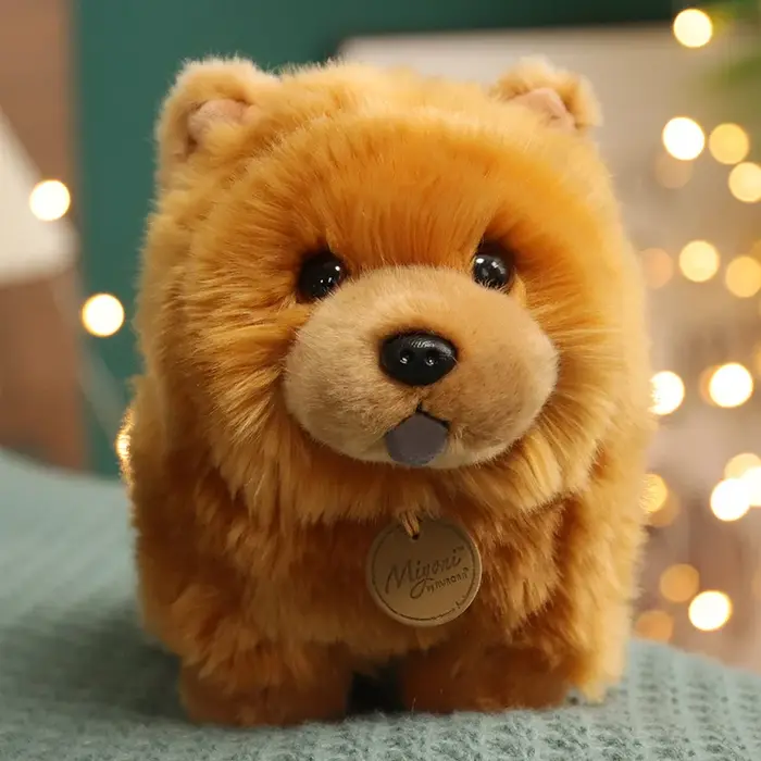 30 cm Kawaii Simulation moelleux Chow Chow chien en peluche jouet mignon réaliste chiot animal de co
