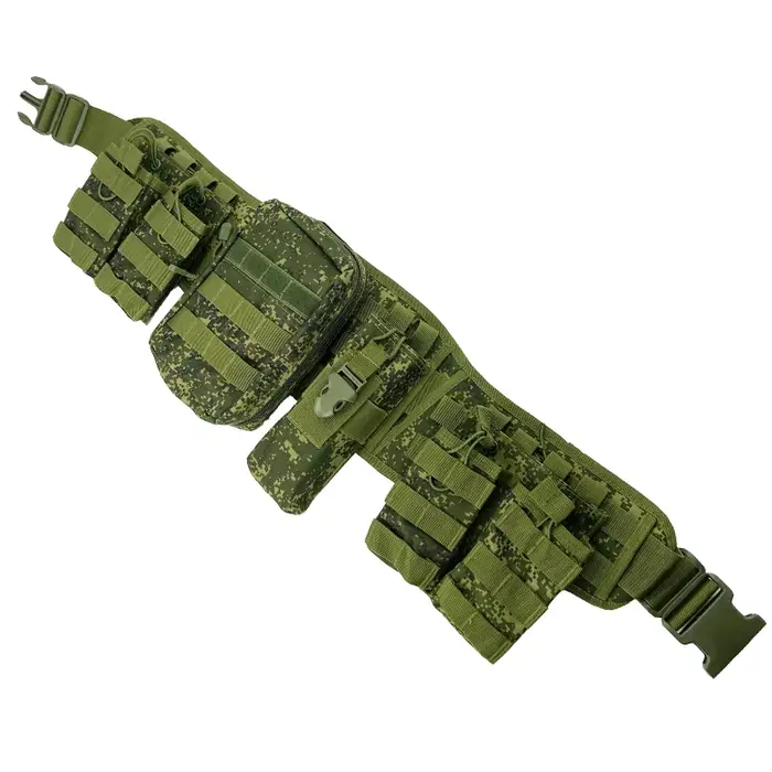 Set ceinture tactique molle chasse - Sacs de rangement médical double chargeur talkie-walkie