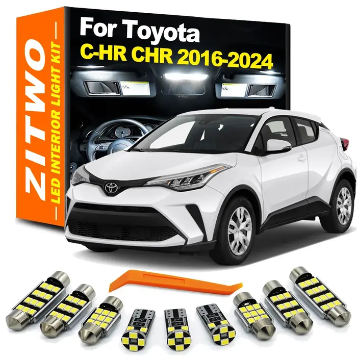 ZITWO 10 pièces LED plaque lumineuse intérieure coffre lampe Kit pour Toyota C-HR CHR 2016 2017 2018