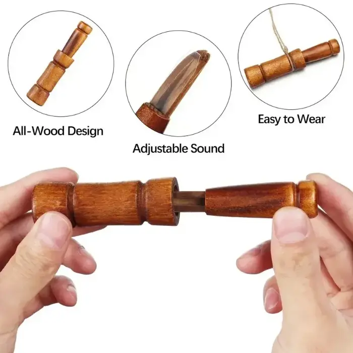 Appel canard colvert sifflet bois chasse - leurre plastique sons réalistes pour appel canards