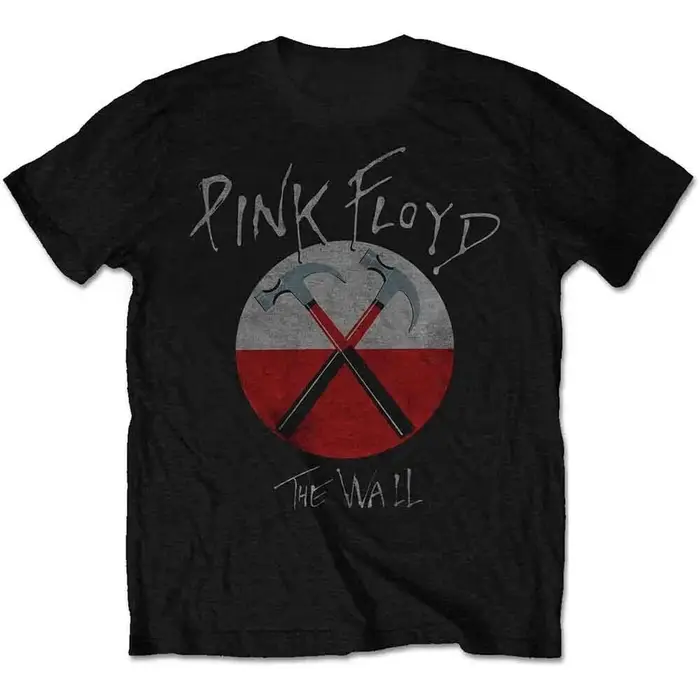 Rose Floyd's The Wall classique Rock noir t-shirts hauts Vintage surdimensionné coton hommes t-shirt