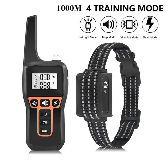 Collier d'Entraînement pour Chien, Étanche IP67, Rechargeable, Longue Durée de Veille, Vibration Son