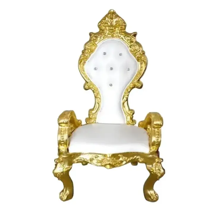 Chaise trône en cristal à dossier haut, moderne et luxueux, pour fête de mariage, roi Royal et reine