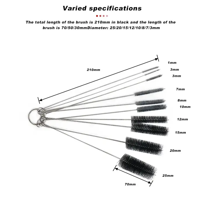 Brosses de nettoyage de chaîne de vélo, soins de vtt, élimine la saleté, aiguilles multifonctions, o