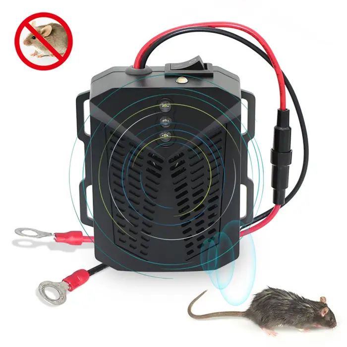 Répulsif à ultrasons pour voitures antiparasitaire compartiment moteur véhicule chasse souris taupes rongeurs ultrasons 12V