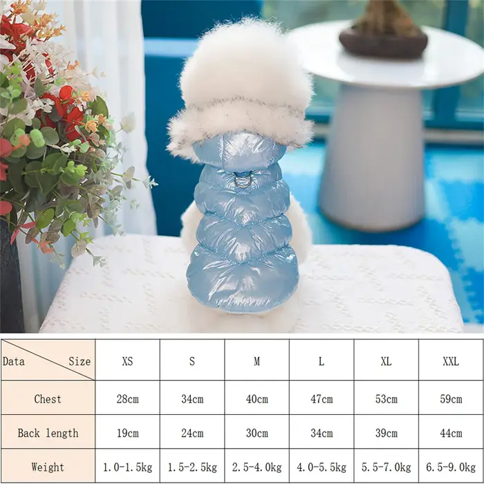 Veste d'hiver pour chien en duvet, manteau chaud en polaire pour petits chiens, Yorkshire, Shih Tzu,