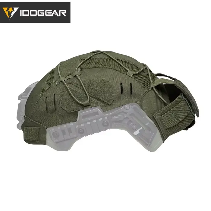 Housse nylon camouflage pour casque Wendy 3.0 chasse - Cover avec poche batterie NVG laser 3814