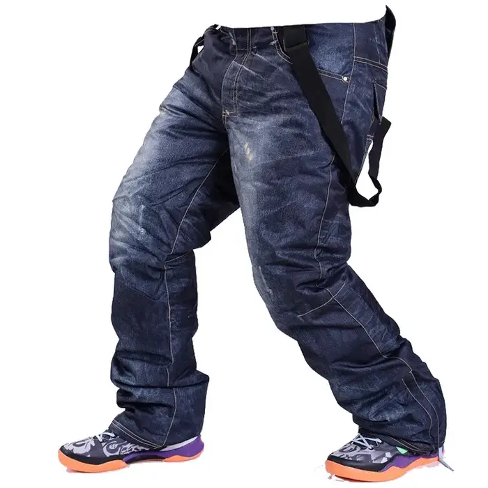 Pantalon de ski de neige imperméable pour homme, vêtements de sport en plein air, vêtements à bretel