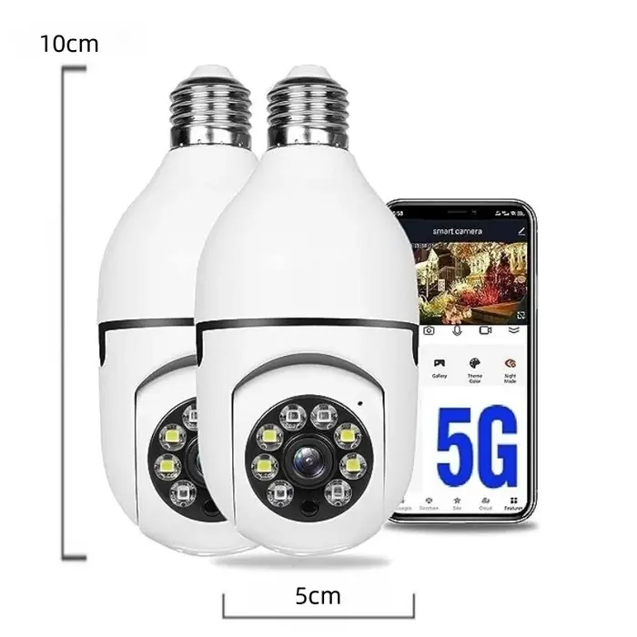 Caméra WiFi Sécurité 2MP PTZ 2.4G/5G Vision Nocturne Détection Mouvement Surveillance Domestique 2 Antennes Enfant