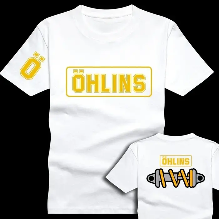 Desktop_Amazing t-shirts hommes Ohlins Suspension de choc voiture moto Sport course t-shirt été déco