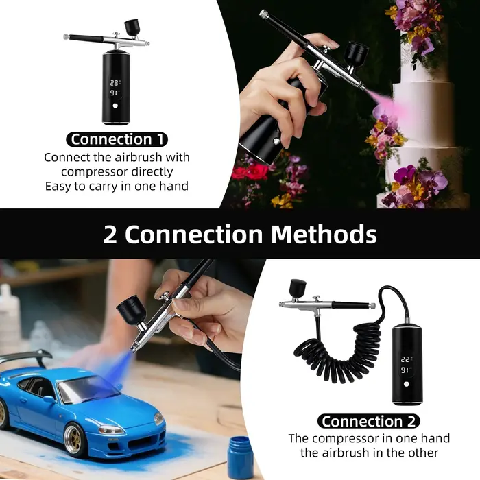Mini Kit de compresseur d'air aérographe Portable, pistolet de pulvérisation de peinture pour Nail A
