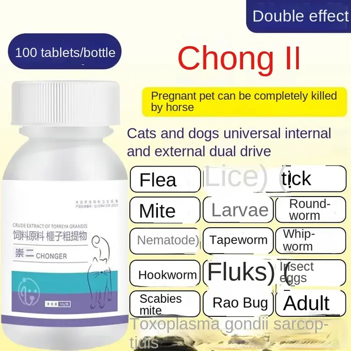 Solution Anti-Parasites Pour Chats Et Chiens Protection Contre Puces Poux Vers Ronds Occasions Spéciales Santé Animale