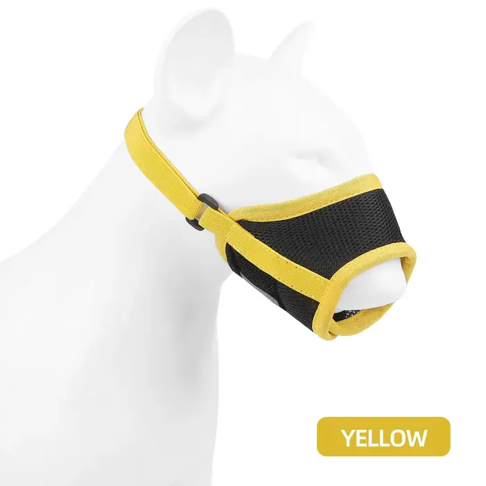 Muselière pour chien, muselière en nylon souple Anti-morsure, aboiement, mâcher, maille d'air, respi