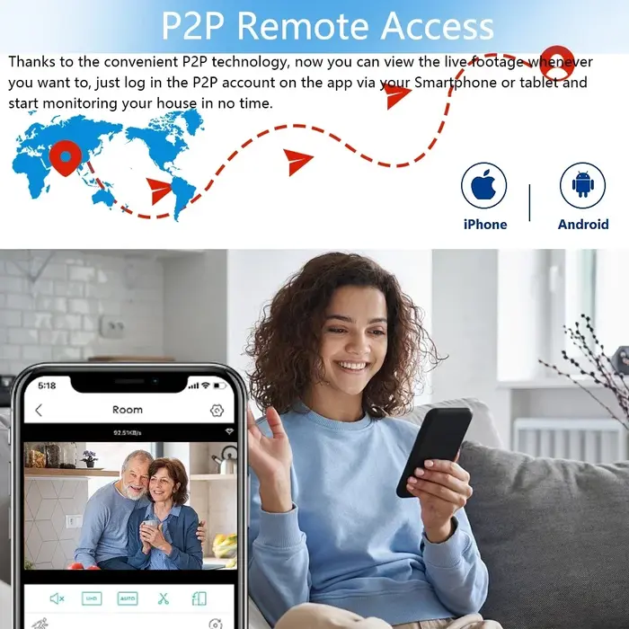 Caméra sécurité extérieure 8K 15MP 3 objectifs 3 écrans WiFi PTZ audio bidirectionnel étanche surveillance CCTV