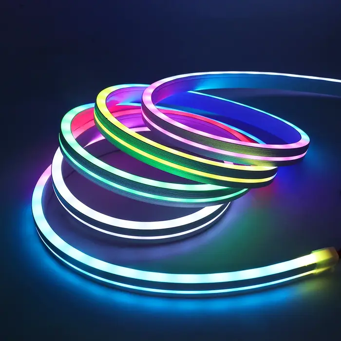 Bande Lumineuse LED Flexible et Adressable, Corde Étanche, 5V, WS2812B, RGB, 60 Diodes/m, 5050