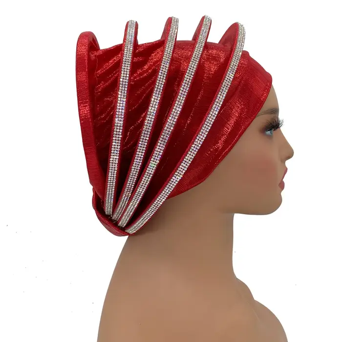 Béret en spirale de diamants de luxe Turban pour femmes afrcian dame bandeau femme bérets Turban Nig