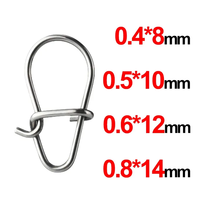 Broche Luya en forme de gourde en acier inoxydable 304, 50 pièces, broche d'amélioration de la pêche