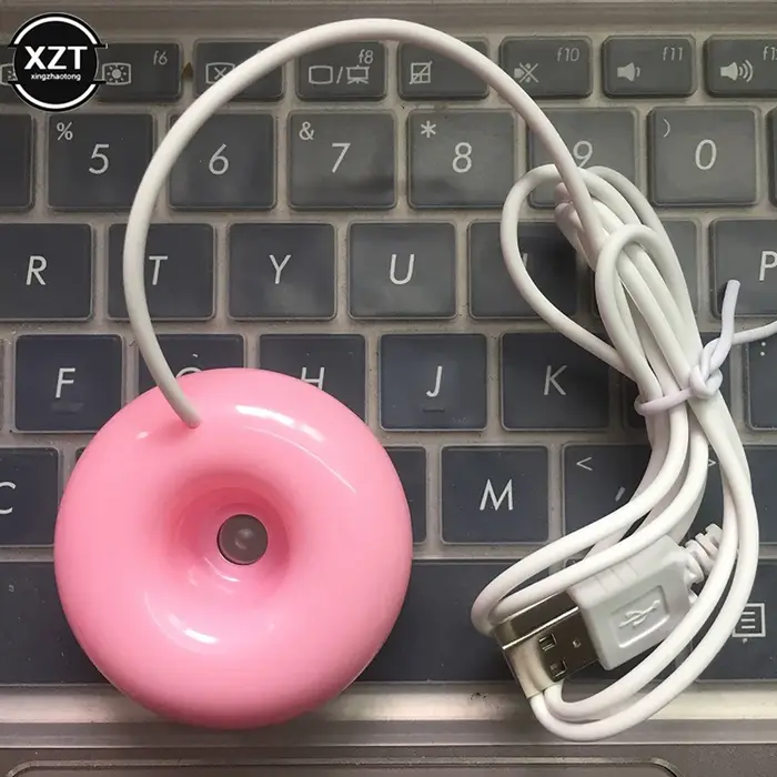 Humidificateur de bureau USB mini, humidificateur créatif en forme de donut, purificateur d'air port
