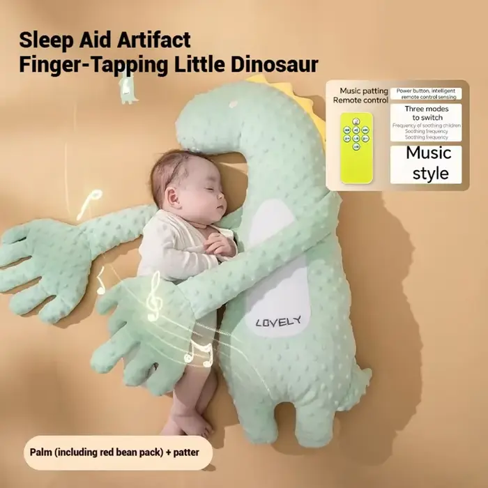 Oreiller électrique pour bébé, avec paume apaisante, télécommande, oreiller pour les mains, oreiller