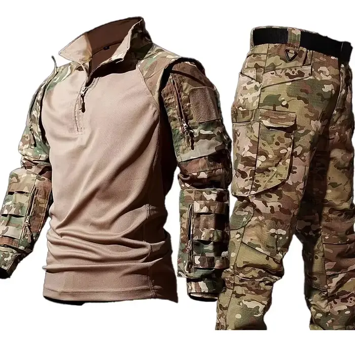 Combinaison tactique homme airsoft paintball chasse - Uniforme forces spéciales avec pantalon cargo