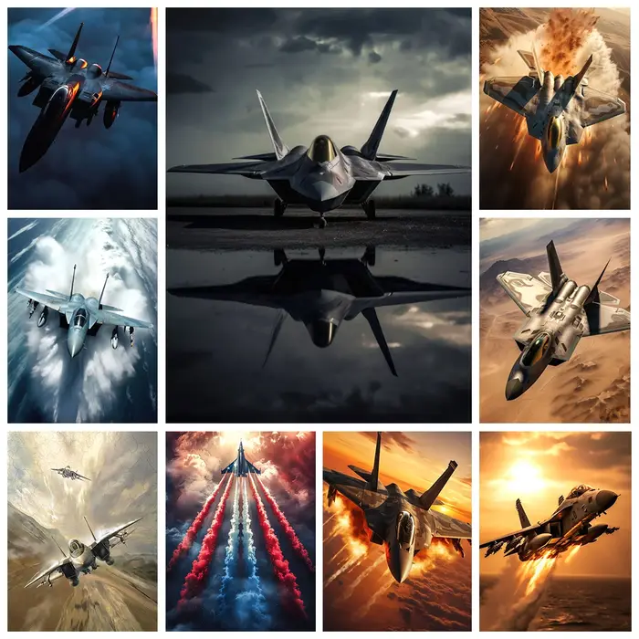Avions de chasse Kit de peinture diamant série F image