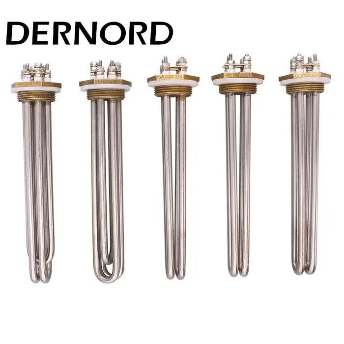 DERKm D-Chauffe-eau à immersion tubulaire, filetage Chr32, 152, 24V, 48V, 36V DC, 600W, 900W, 1200W,