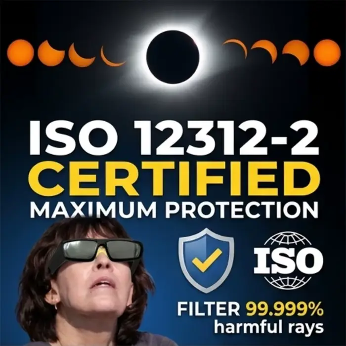 Lunettes d'observation éclipse solaire Safe Solar - Protection professionnelle pour observation directe du soleil